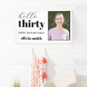 30歳モダンの誕生日の写真 横断幕 (インサイチュ)