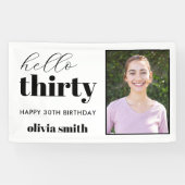 30歳モダンの誕生日の写真 横断幕 (横)