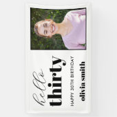 30歳モダンの誕生日の写真 横断幕 (縦)