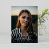 30歳モダンの誕生日スクリプト 箔招待状 (立ち正面)