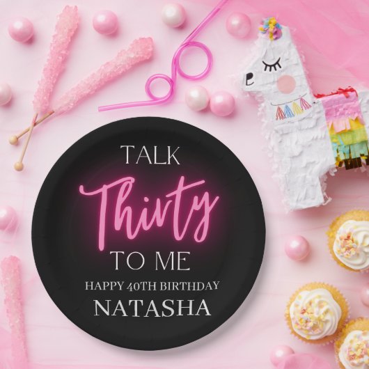 30歳モダンの誕生日パーティー ペーパープレート (パーティー)