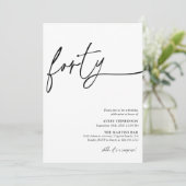 30歳モダンの誕生日パーティー 招待状 (スタンド正面)