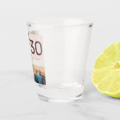 30歳モダンの誕生日ピンク2フォトコラージグリッド ショットグラス (右)