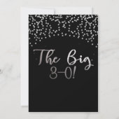 30歳モダンの誕生日招待状 招待状 (裏面)