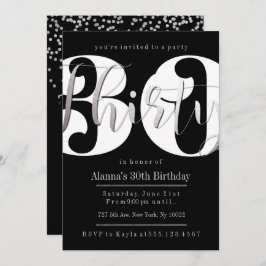 30歳モダンの誕生日招待状 招待状