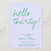 30歳モダンの誕生日招待状 招待状 (正面/裏面)