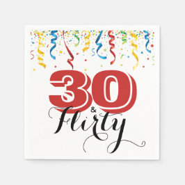 30歳モダンの誕生日30と気のあるそぶりをしたおもしろい スタンダードカクテルナプキン