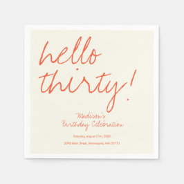 30歳モダンの誕生日 スタンダードカクテルナプキン