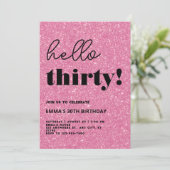 30歳モダンの誕生日 招待状 (スタンド正面)