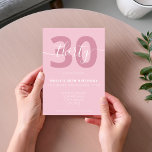 30歳モダンエレガントの誕生日招待状 招待状<br><div class="desc">パステルモダンピンク30th誕生日招待状。ミニマリスト30th誕生日の招待テンプレートデザインは書エレガント道手書き文字のフォントを特徴とする。</div>