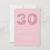 30歳モダンエレガントの誕生日招待状 招待状 (正面)