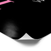 30歳モダンガーリー誕生日ブラックピンクウェルカム ポスター (コーナー)