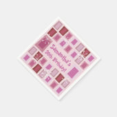 30歳モダン半ピンク スタンダードカクテルナプキン (角)