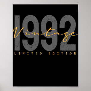 30歳ヴィンテージ1992年30歳の誕生日 ポスター