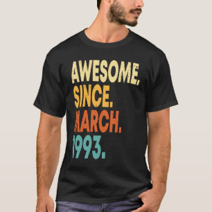 30歳ヴィンテージ1993年3月30歳の誕生日メンズW Tシャツ