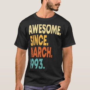 30歳ヴィンテージ1993年3月30歳の誕生日メンズW Tシャツ