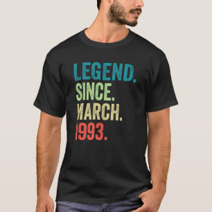 30歳ヴィンテージ1993年3月30歳の誕生日1 Tシャツ