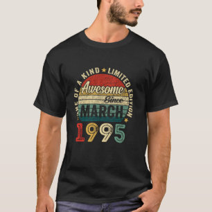 30歳ヴィンテージ1995年3月レトロ30歳 Tシャツ