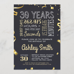 30歳招待状- 30年時間秒 招待状