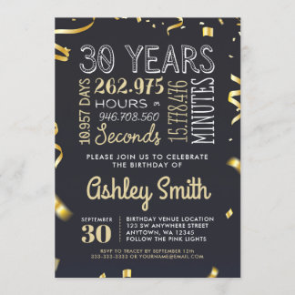 30歳招待状- 30年時間秒 招待状