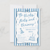 30歳描の気のあるそぶりをした誕生日を祝う 招待状 (正面)