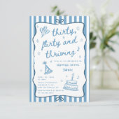 30歳描の気のあるそぶりをした誕生日を祝う 招待状 (スタンド正面)