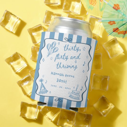 30歳描の気のあるそぶりをした誕生日を祝う 缶クーラー (インサイチュ 夏)