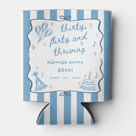 30歳描の気のあるそぶりをした誕生日を祝う 缶クーラー (正面)