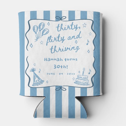 30歳描の気のあるそぶりをした誕生日を祝う 缶クーラー (裏面)