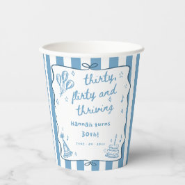 30歳描の気のあるそぶりをした誕生日パー 紙コップ