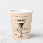 30歳気のあるそぶりをしたと繁栄するブラウン30歳の誕生日 紙コップ (正面)