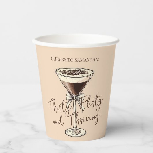 30歳気のあるそぶりをしたと繁栄するブラウン30歳の誕生日 紙コップ (正面)