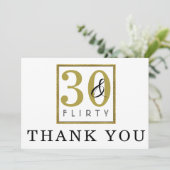30歳気のあるそぶりをしたと30歳の誕生日パーティーサンキューカード サンキューカード (スタンド正面)