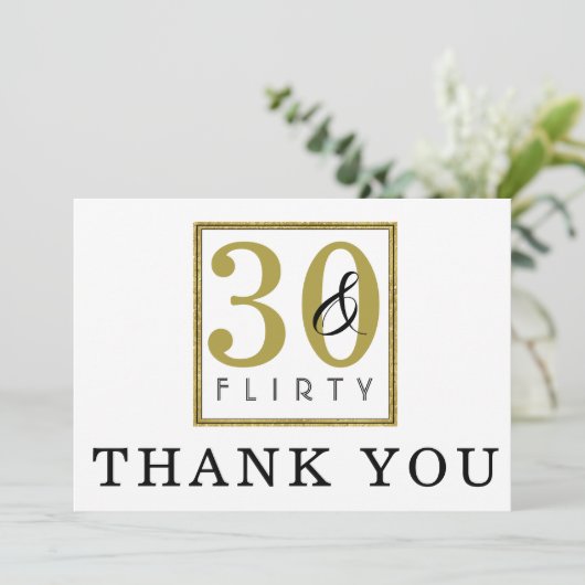 30歳気のあるそぶりをしたと30歳の誕生日パーティーサンキューカード サンキューカード (スタンド正面)