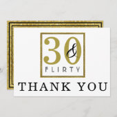 30歳気のあるそぶりをしたと30歳の誕生日パーティーサンキューカード サンキューカード (正面/裏面)