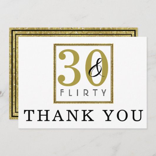 30歳気のあるそぶりをしたと30歳の誕生日パーティーサンキューカード サンキューカード (正面/裏面)