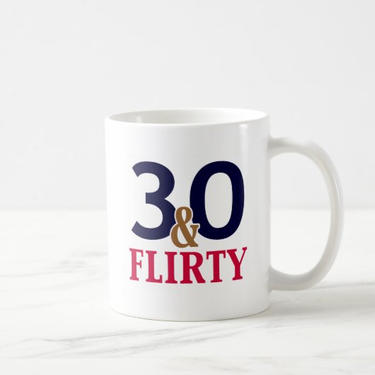 30歳気のあるそぶりをしたと30歳の誕生日 コーヒーマグカップ (右)