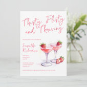 30歳気のあるそぶりをしたのピンク30歳の誕生日 招待状 (スタンド正面)