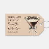 30歳気のあるそぶりをしたの誕生日と盛り上がり ギフトタグ (正面(横))