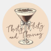 30歳気のあるそぶりをしたの誕生日と盛り上がるカクテル ラウンドシール (正面)