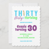 30歳気のあるそぶりをしたの誕生日を祝う30歳の誕生日 招待状 (正面)