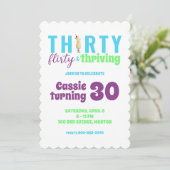30歳気のあるそぶりをしたの誕生日を祝う30歳の誕生日 招待状 (スタンド正面)