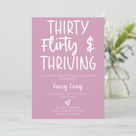30歳気のあるそぶりをしたの誕生日パーティー請求書 招待状 (スタンド正面)