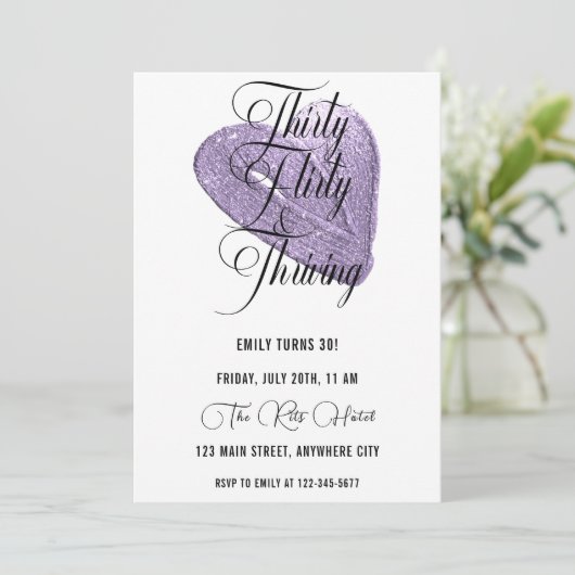30歳気のあるそぶりをしたの誕生日パーティー 招待状 (スタンド正面)