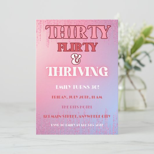 30歳気のあるそぶりをしたの誕生日パーティー 招待状 (スタンド正面)