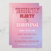 30歳気のあるそぶりをしたの誕生日パーティー 招待状 (正面/裏面)