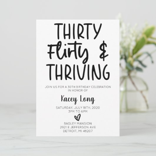 30歳気のあるそぶりをしたの誕生日パーティー 招待状 (スタンド正面)