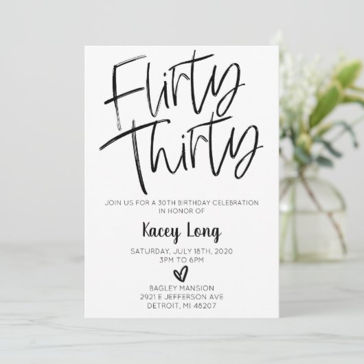 30歳気のあるそぶりをしたの誕生日招待状 招待状 (スタンド正面)