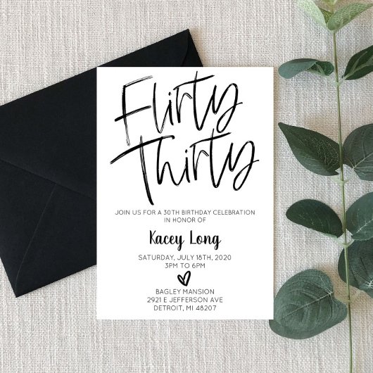 30歳気のあるそぶりをしたの誕生日招待状 招待状