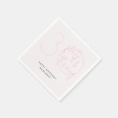 30歳気のあるそぶりをしたピンクモダン30歳の誕生日 スタンダードカクテルナプキン (角)